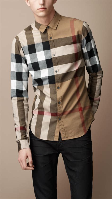 burberry style shirt men's|designer shirt burberry for men.